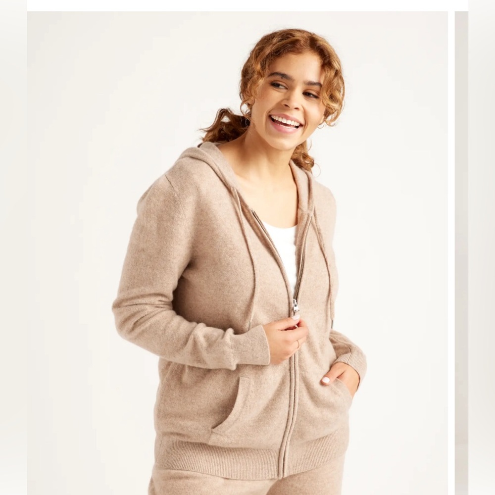 Quince cashmere zip up jacket NWT